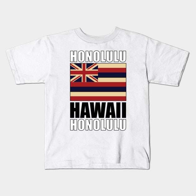 Flag of Hawaii Kids T-Shirt by KewaleeTee